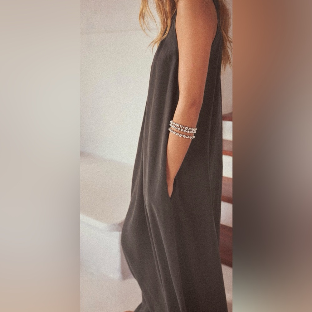 NWOT - Zara Charcoal Maxi Dress - Size M - Picture 10 of 12